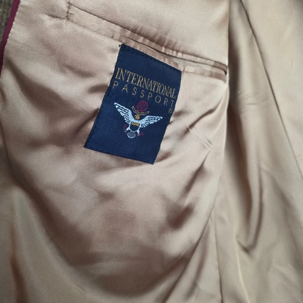 Vintage International Passport Camel Hair Jacket Classic Blazer 1980s–90s